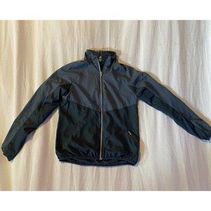 H&M Sport Women's Grey Full Zip Windbreaker Jacket Pockets Size 6